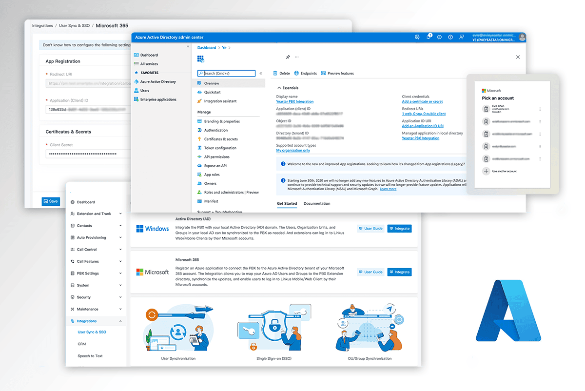 Microsoft Azure automating PBX user account management
