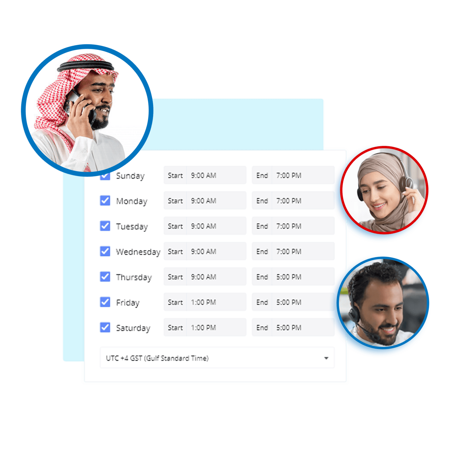 Schedule Work Hours and Holidays Set working hours and inform customers when your team is available, saving time and enhancing efficiency.